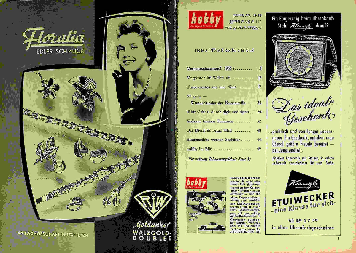 Inhaltsverzeichnis Hobby 01/1955