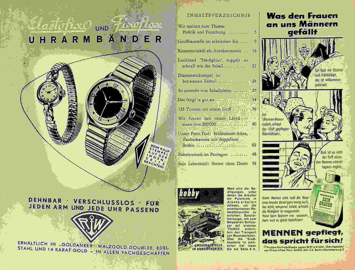 Inhaltsverzeichnis Hobby 01/1957