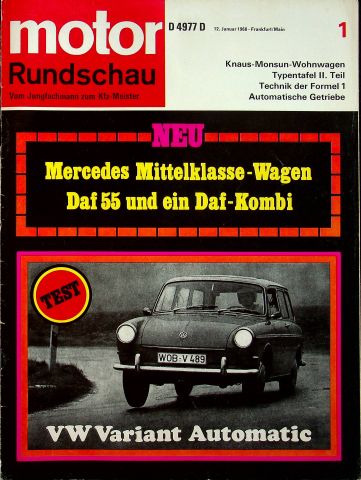 Motor Rundschau 01/1968