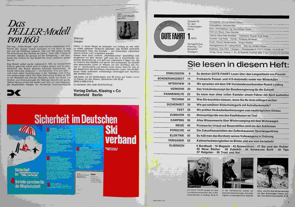Inhaltsverzeichnis Gute Fahrt 01/1974