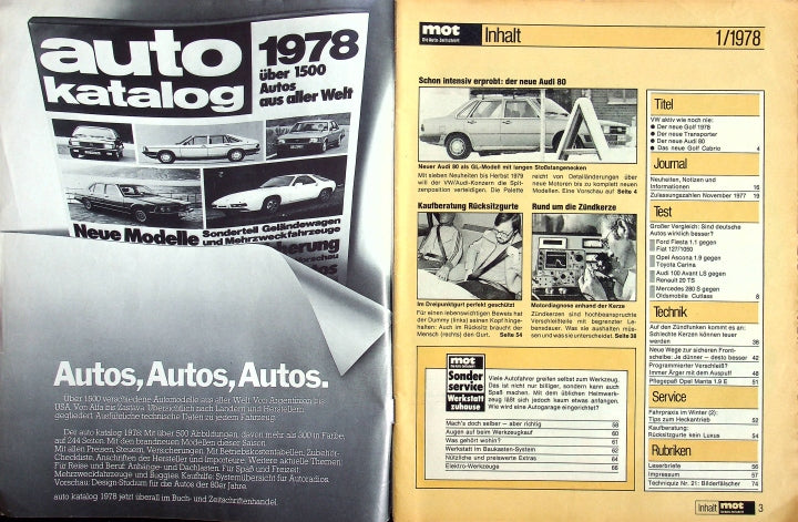 Inhaltsverzeichnis MOT 01/1978