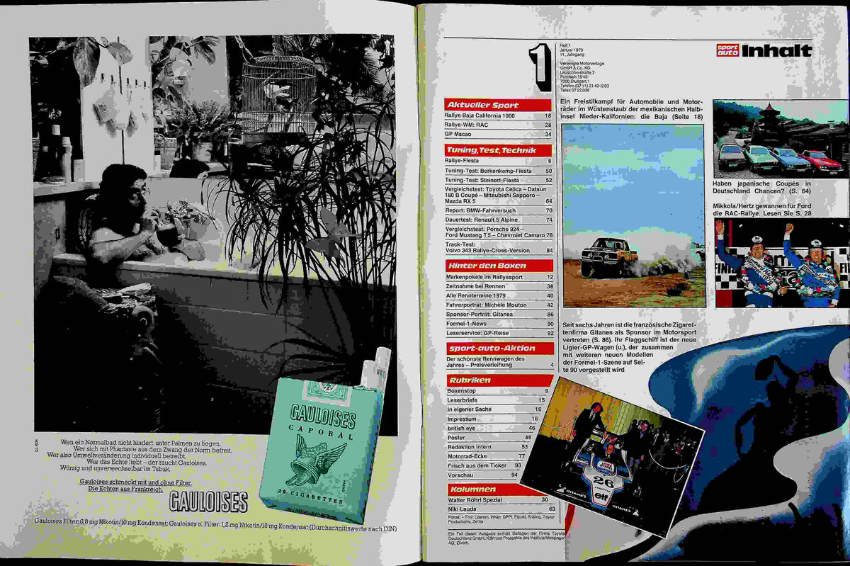 Inhaltsverzeichnis Sport Auto 01/1979