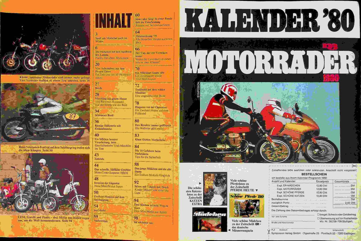 Inhaltsverzeichnis MO Magazin 01/1980