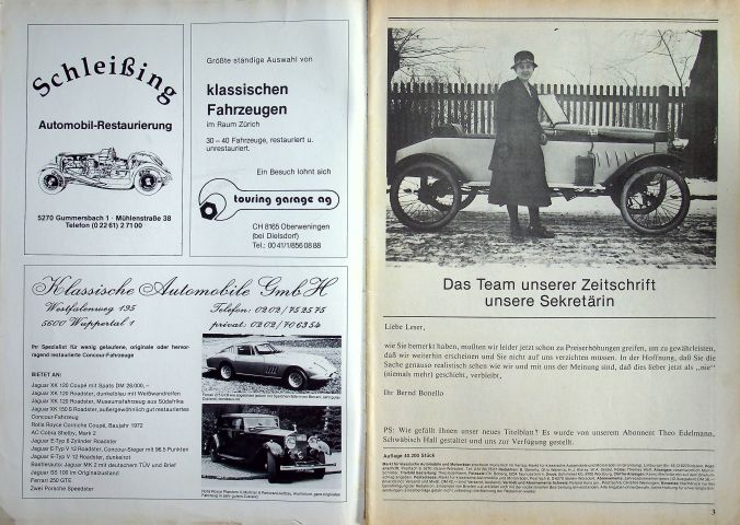 Inhaltsverzeichnis Oldtimer Markt 01/1981
