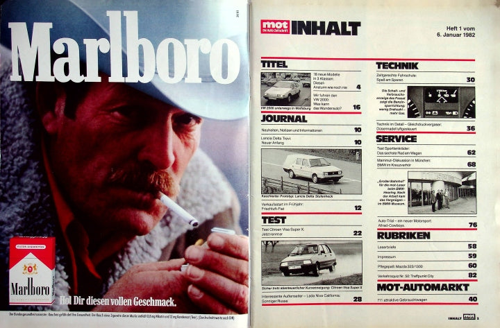 Inhaltsverzeichnis MOT 01/1982