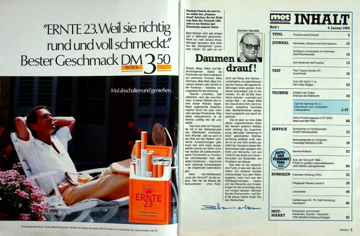 Inhaltsverzeichnis MOT 01/1984