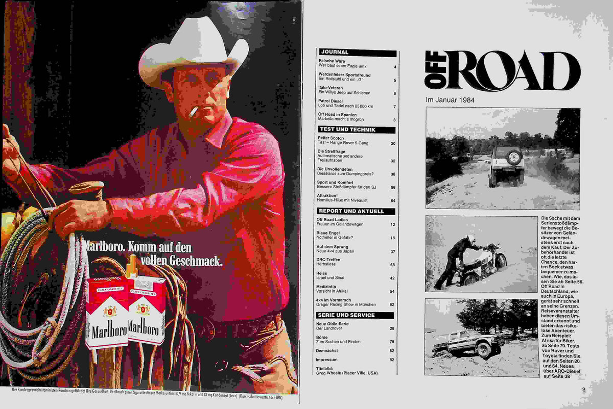 Inhaltsverzeichnis Offroad 01/1984