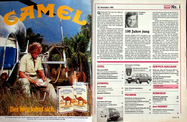 Inhaltsverzeichnis MOT 01/1986