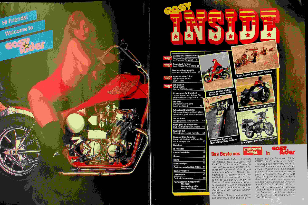Inhaltsverzeichnis Easy Rider 01/1986