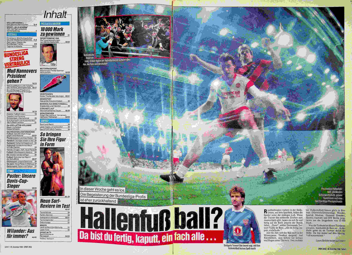 Inhaltsverzeichnis Sport Bild 01/1988