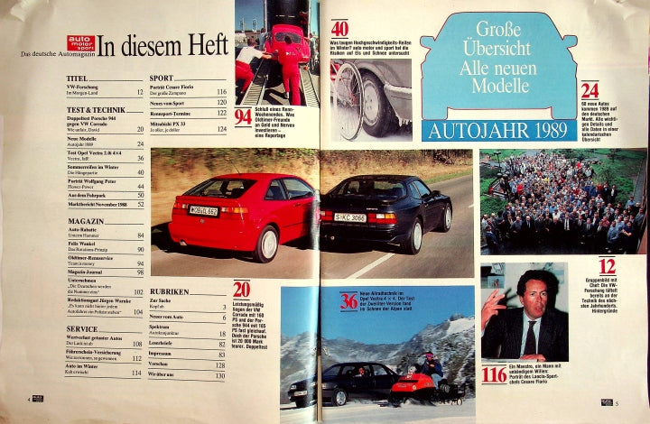 Inhaltsverzeichnis Auto Motor und Sport 01/1988
