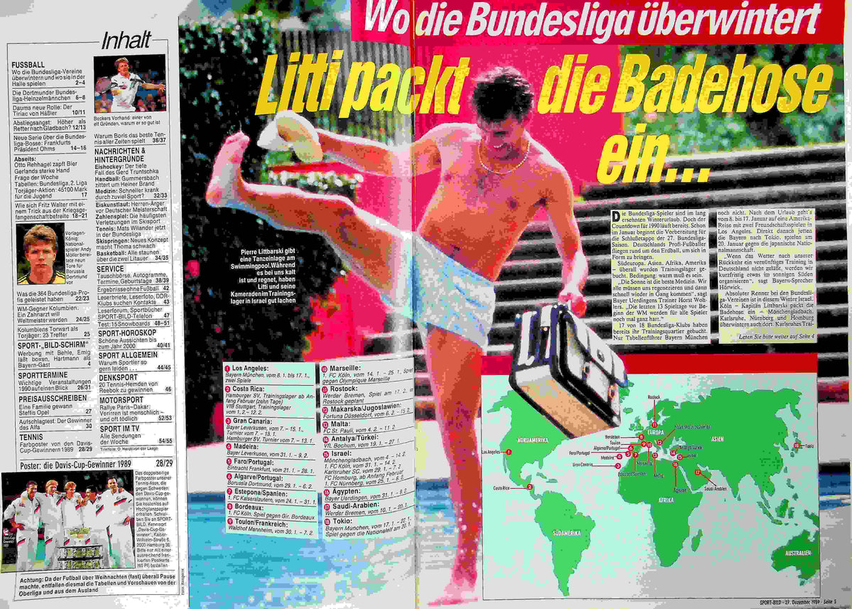 Inhaltsverzeichnis Sport Bild 01/1989