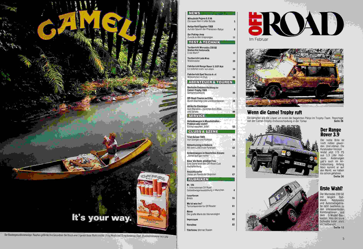 Inhaltsverzeichnis Offroad 01/1989