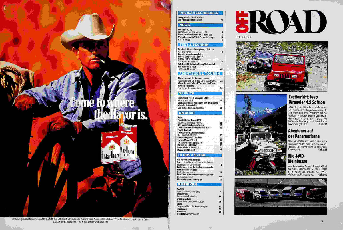 Inhaltsverzeichnis Offroad 01/1990