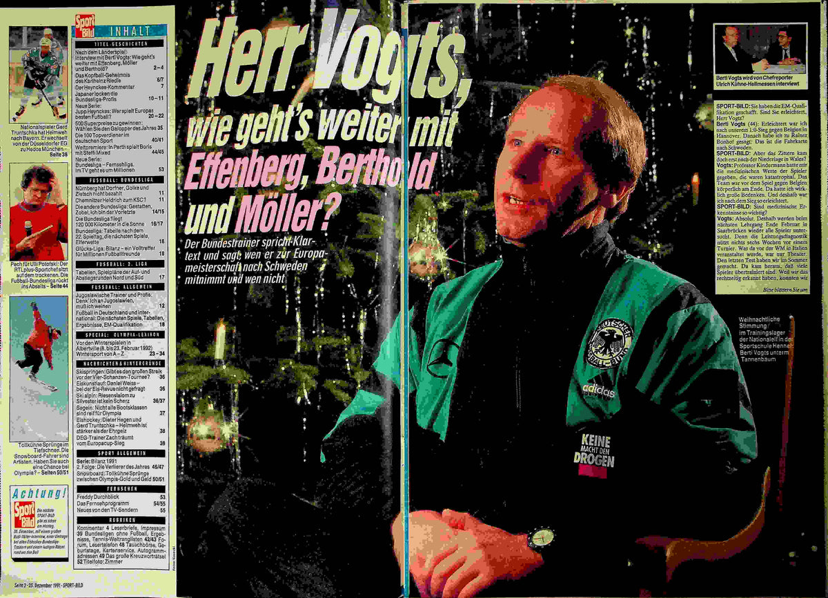 Inhaltsverzeichnis Sport Bild 01/1991