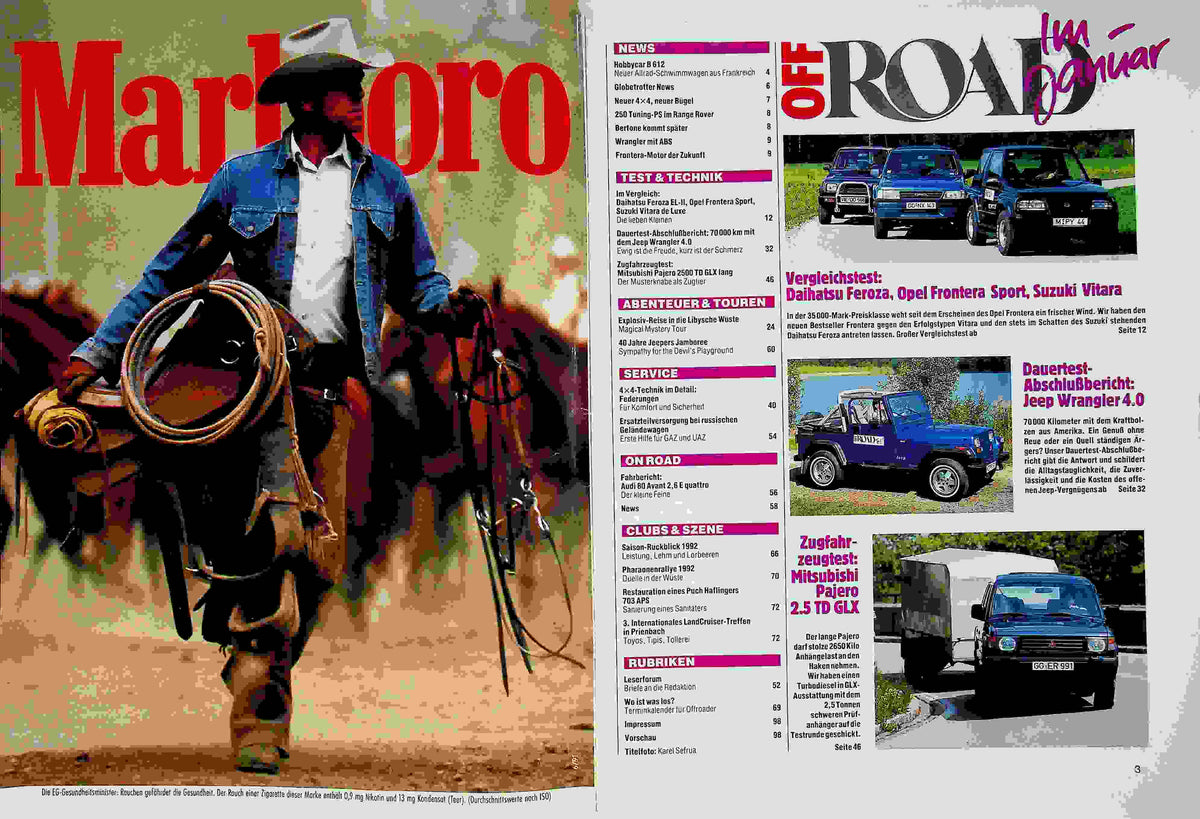Inhaltsverzeichnis Offroad 01/1993