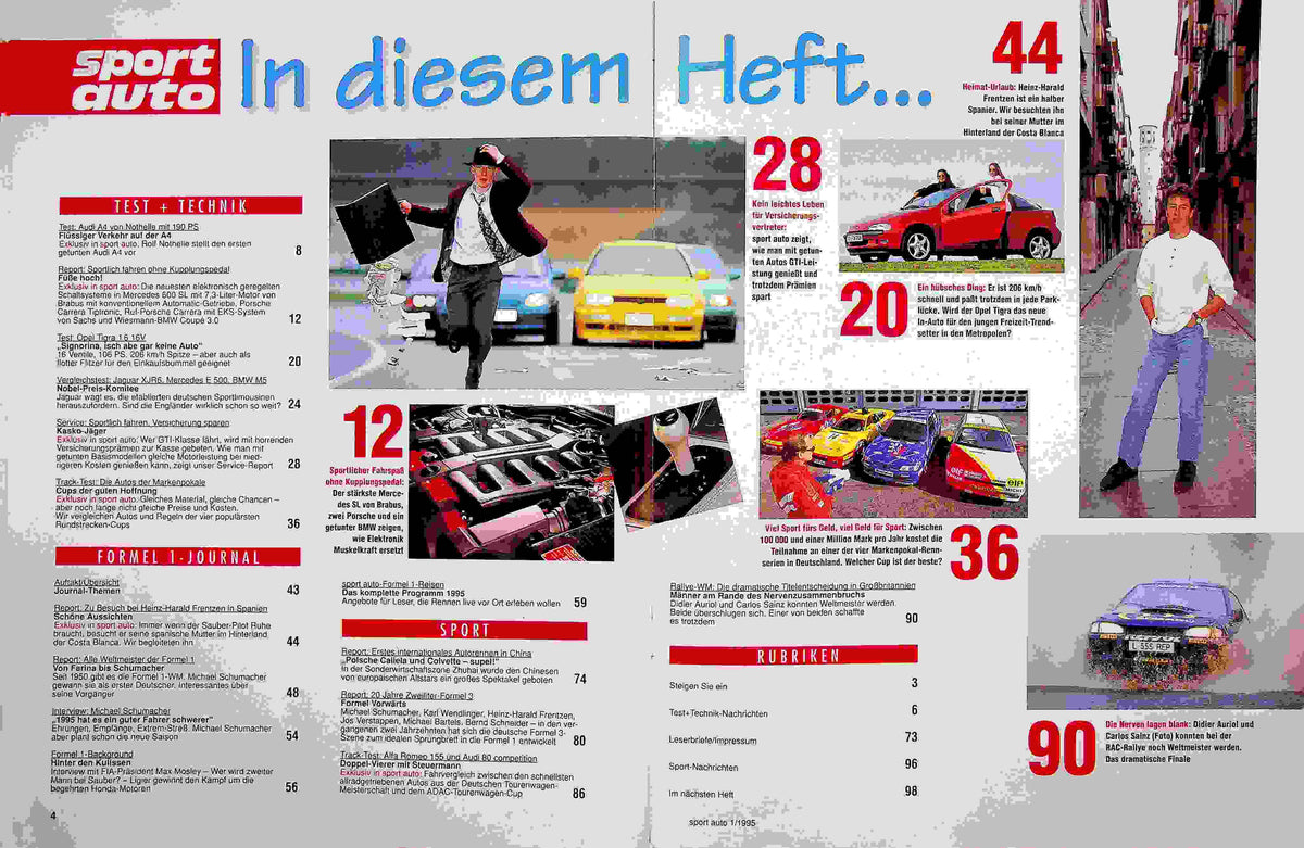 Inhaltsverzeichnis Sport Auto 01/1995