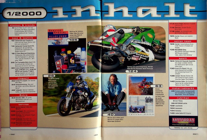Inhaltsverzeichnis Motorrad 01/1999