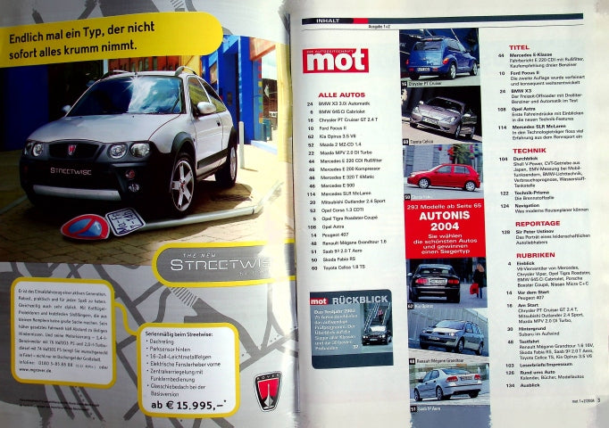 Inhaltsverzeichnis MOT 01/2003