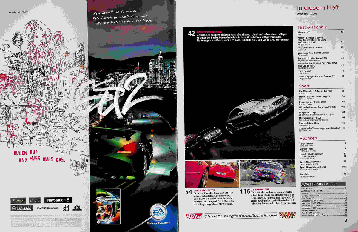 Inhaltsverzeichnis Sport Auto 01/2005