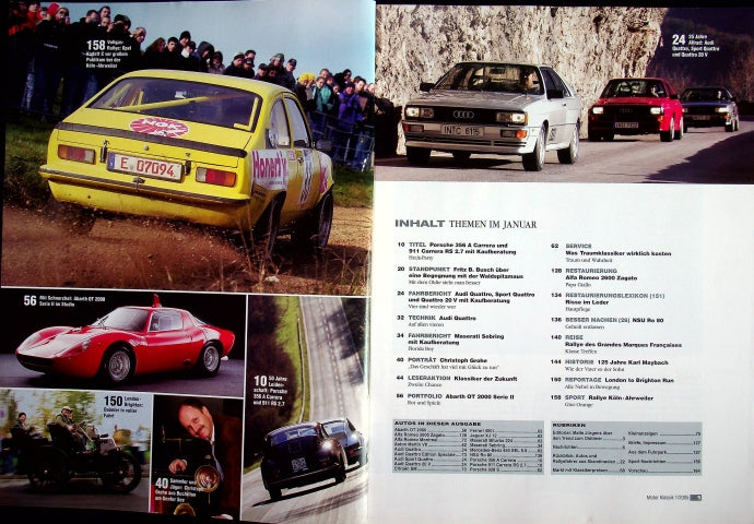 Inhaltsverzeichnis Motor Klassik 01/2005