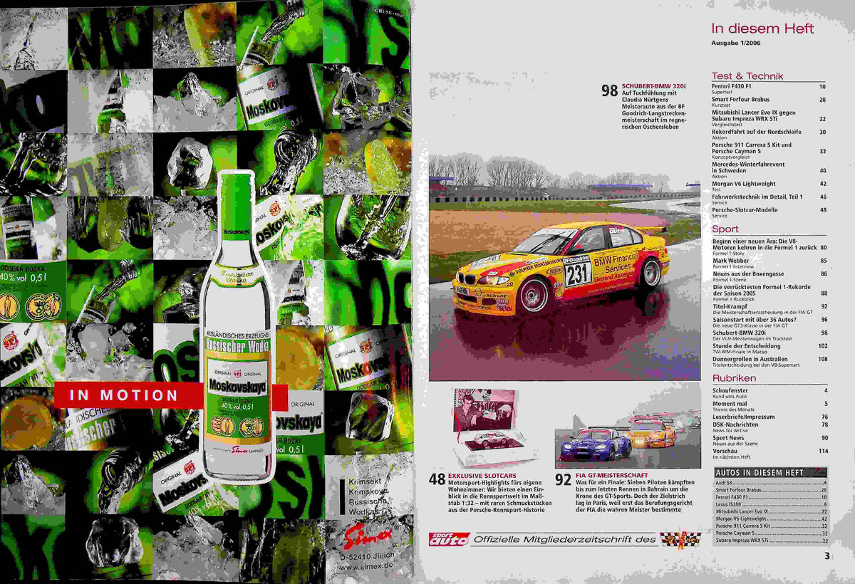 Inhaltsverzeichnis Sport Auto 01/2006