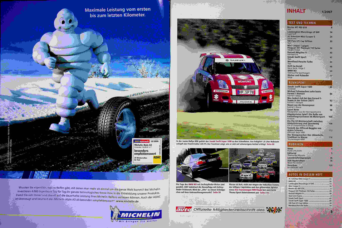 Inhaltsverzeichnis Sport Auto 01/2007