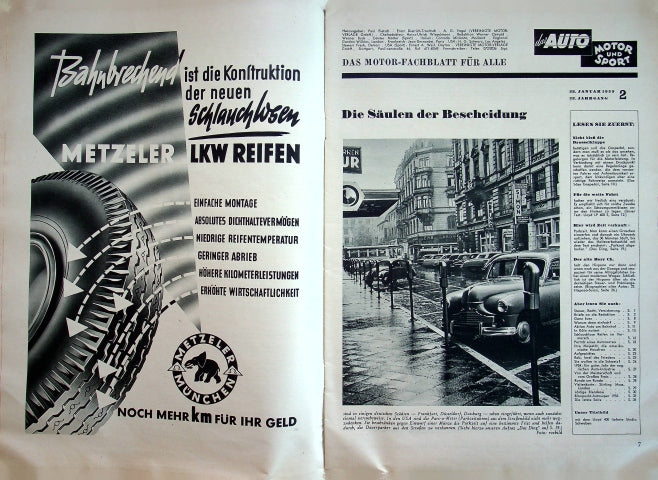 Inhaltsverzeichnis Auto Motor und Sport 02/1955