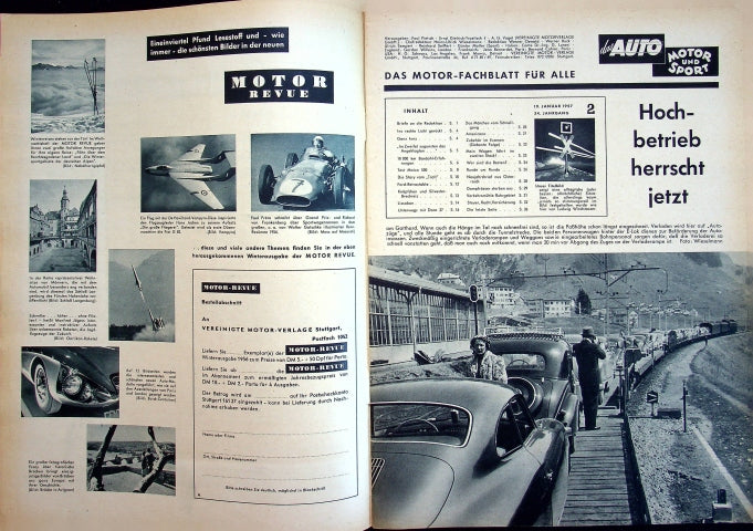 Inhaltsverzeichnis Auto Motor und Sport 02/1957