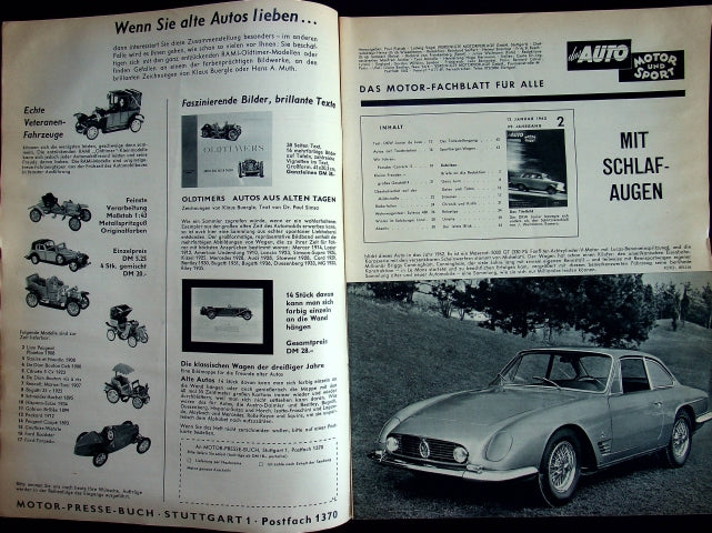Inhaltsverzeichnis Auto Motor und Sport 02/1962
