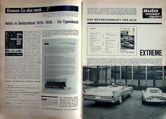 Inhaltsverzeichnis Auto Motor und Sport 02/1963