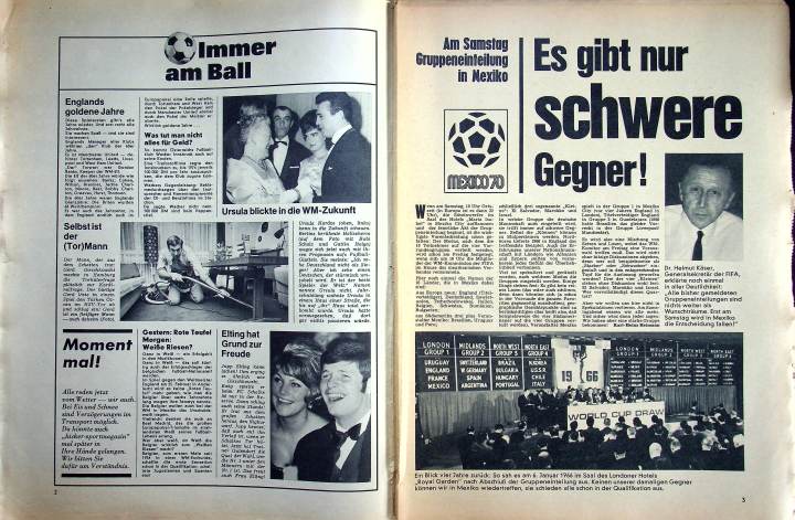 Inhaltsverzeichnis Kicker 02/1970