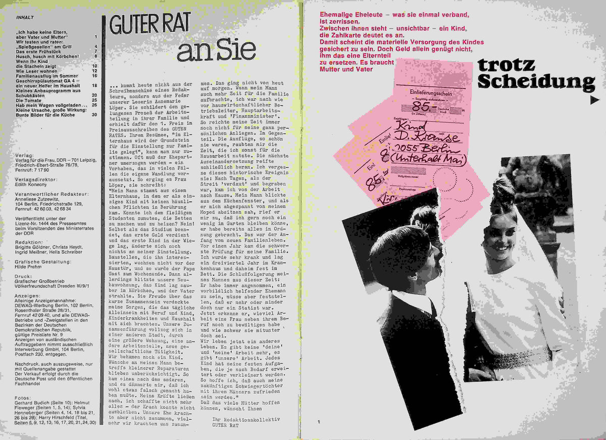 Inhaltsverzeichnis Guter Rat 02/1972