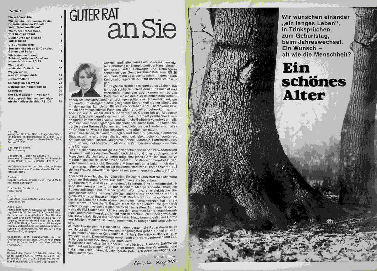 Inhaltsverzeichnis Guter Rat 02/1975