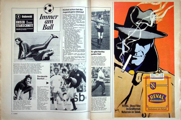 Inhaltsverzeichnis Kicker 02/1975
