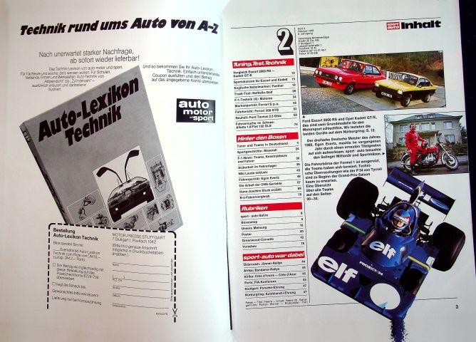 Inhaltsverzeichnis Sport Auto 02/1976