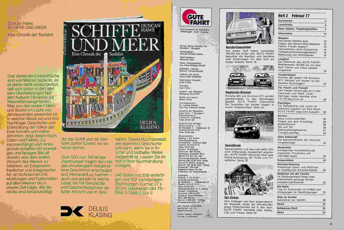 Inhaltsverzeichnis Gute Fahrt 02/1977