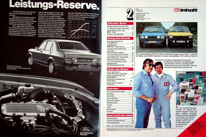 Inhaltsverzeichnis Sport Auto 02/1977