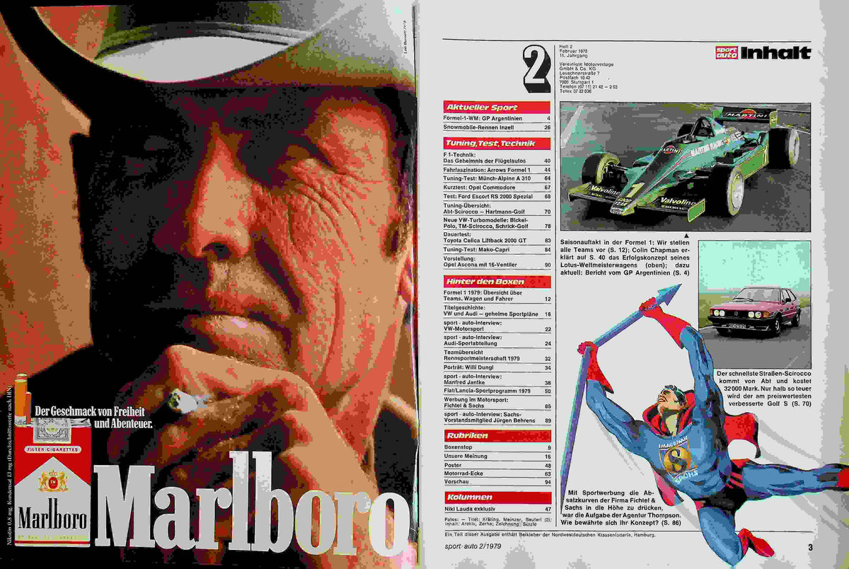 Inhaltsverzeichnis Sport Auto 02/1979