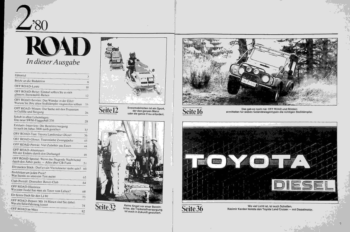 Inhaltsverzeichnis Offroad 02/1980
