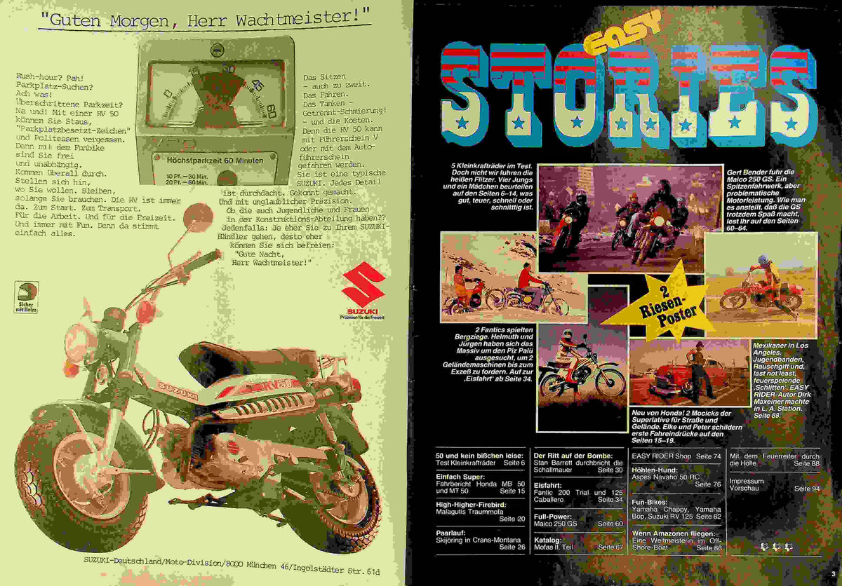 Inhaltsverzeichnis Easy Rider 02/1980