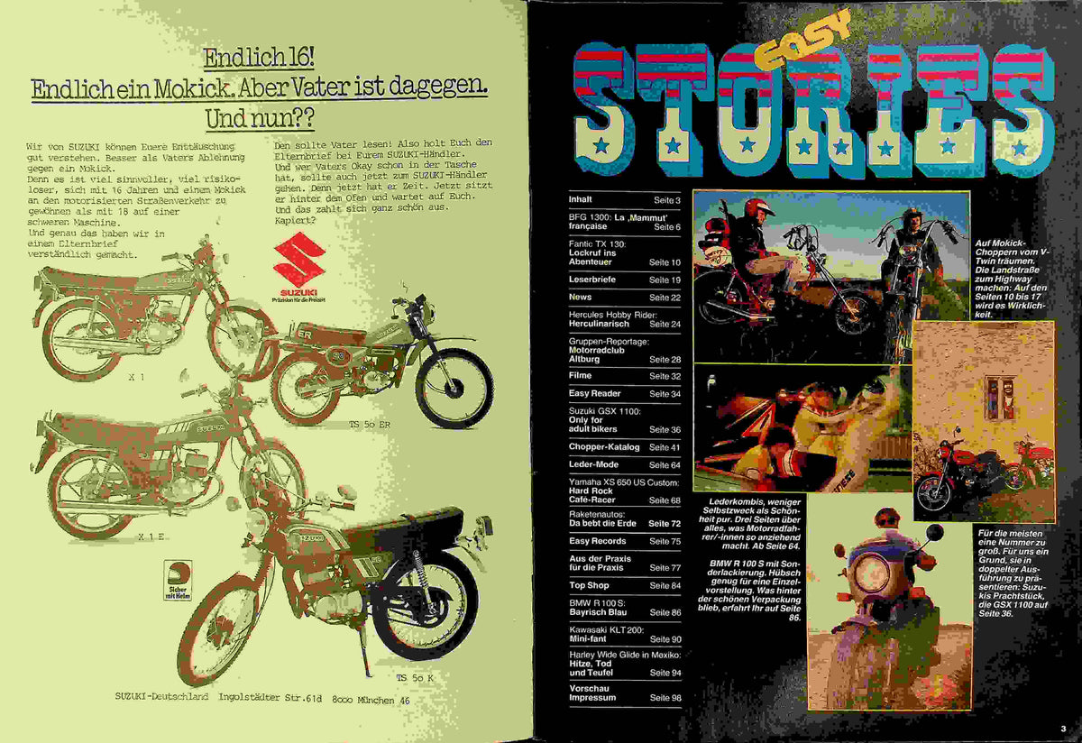Inhaltsverzeichnis Easy Rider 02/1981