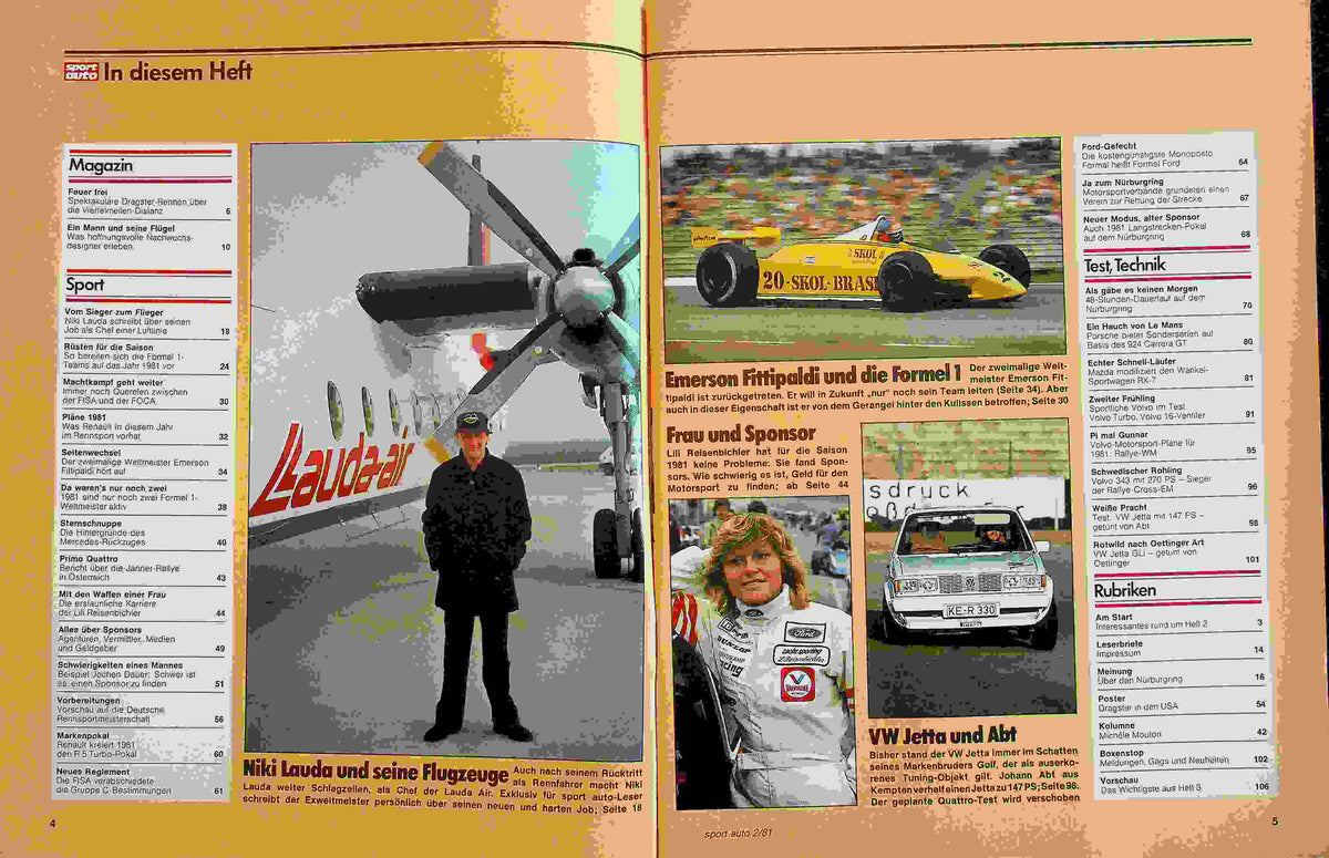 Inhaltsverzeichnis Sport Auto 02/1981