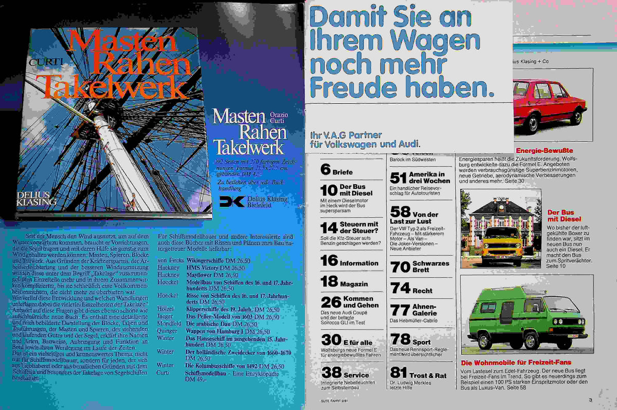 Inhaltsverzeichnis Gute Fahrt 02/1981