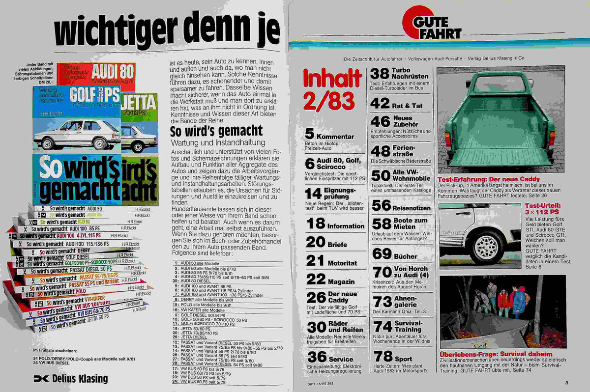 Inhaltsverzeichnis Gute Fahrt 02/1983