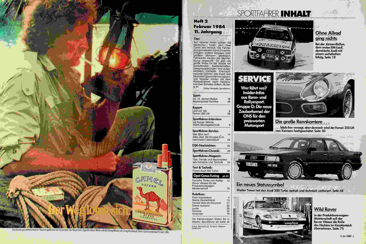 Inhaltsverzeichnis Sport Fahrer 02/1984