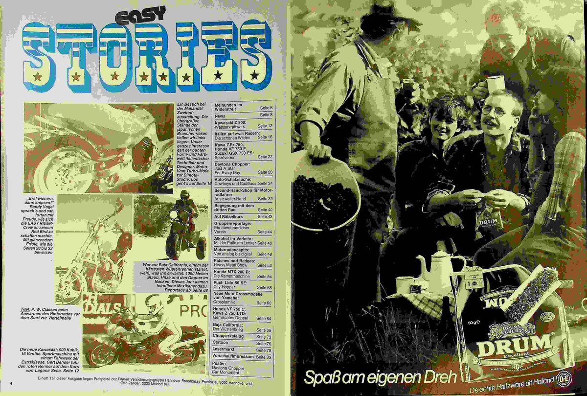 Inhaltsverzeichnis Easy Rider 02/1984