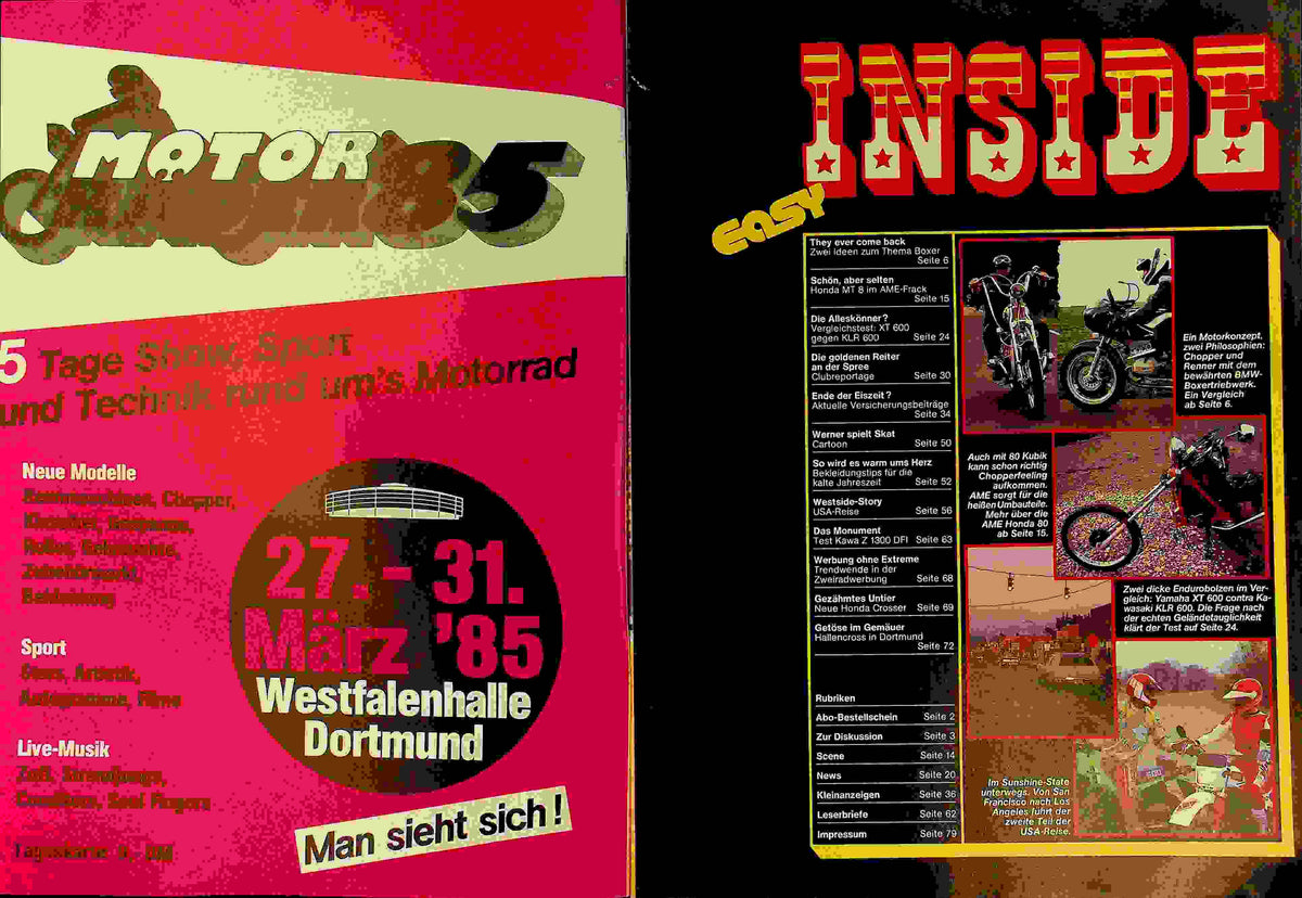 Inhaltsverzeichnis Easy Rider 02/1985
