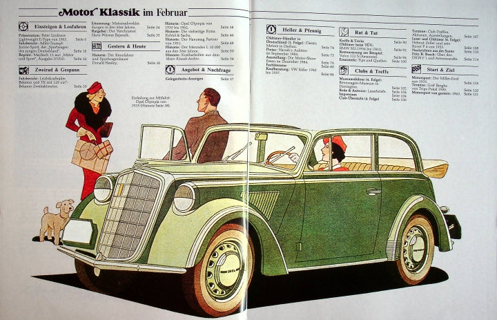 Inhaltsverzeichnis Motor Klassik 02/1985