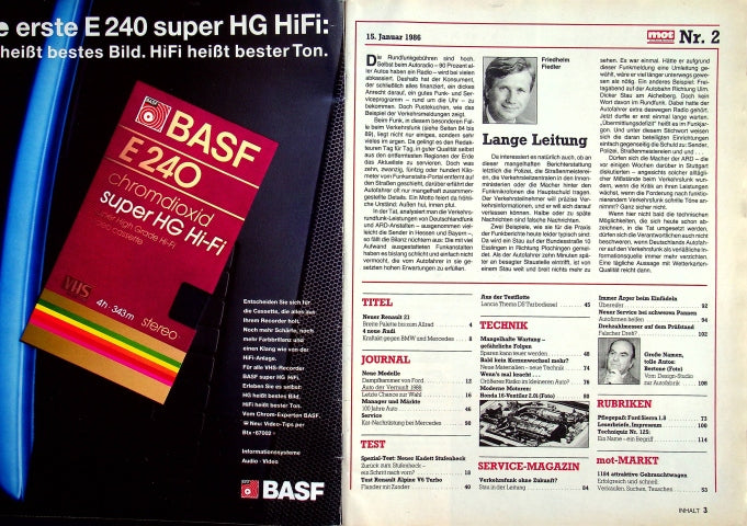 Inhaltsverzeichnis MOT 02/1986